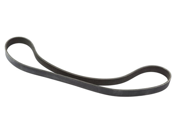 istock Car alternator belt isolated on white background 987564292
