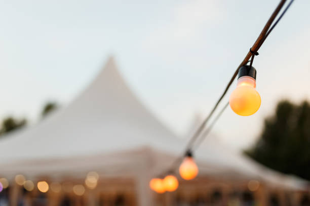 istock warm light bulbs at the evening event 987584424