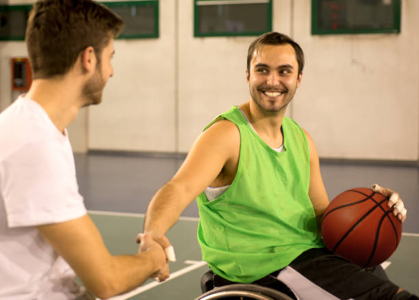 istock Disabled Basketball Players Shaking Hands 987584790