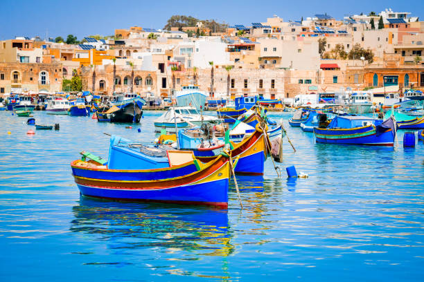istock Marsaxlokk, Malta - Luzzu boats 987585294