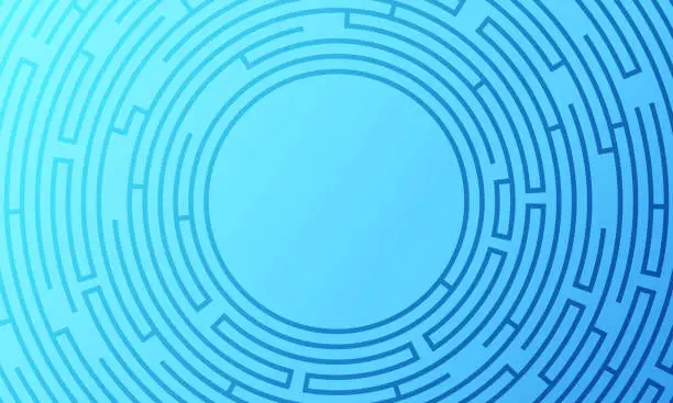 Vector illustration of Round Abstract Maze Background
