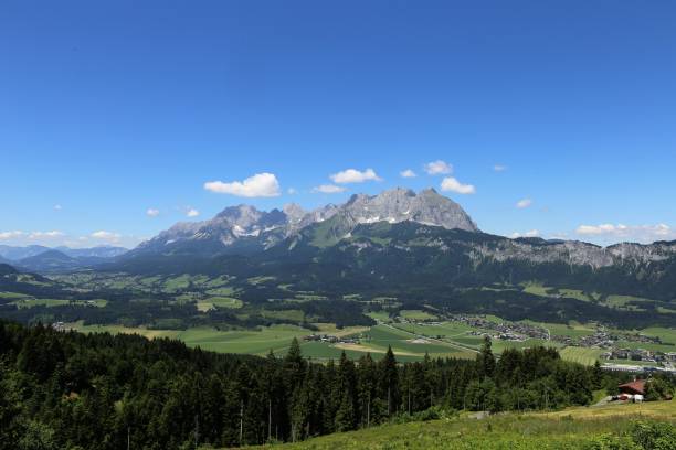 istock Panoramic view of the Kaiser Mountains (Wilder Kaiser), Tirol, Austria 987609600