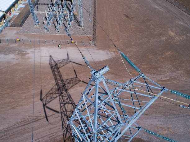 istock Drone Inspection of HV Power Line 987610924
