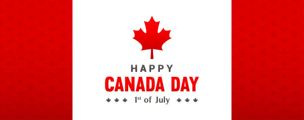 istock Happy Canada Day Banner vector illustration. Typography with flag of Canada. 987624570
