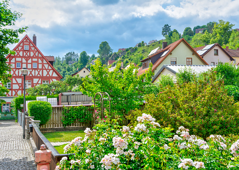 Pottenstein village in Franconian Switzerland (Germany)