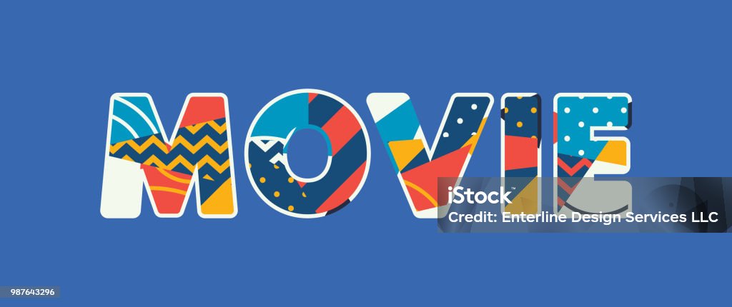 Movie Concept Word Ilustrație de artă - vector de stoc Artă fără redevențe Movie Concept Word Ilustrație de artă - vector de stoc Artă fără redevențe