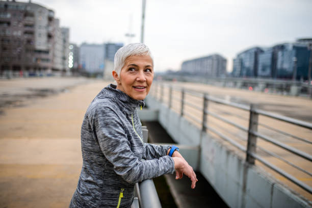 istock Sporty senior woman. 987644700