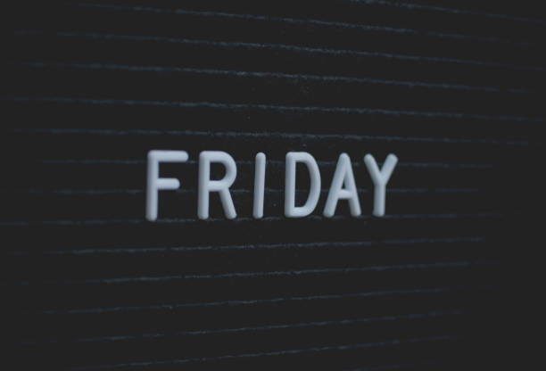 istock Word friday written on the letter board. 987648396