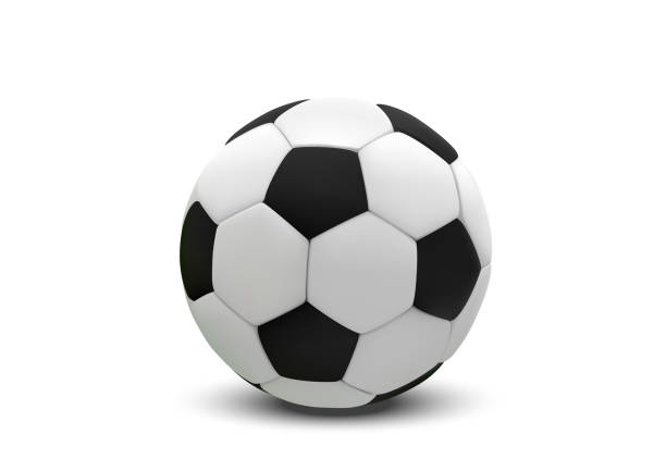 istock Realistic soccer ball or football ball on white background. 3d Style vector Ball isolated on white background 987648632