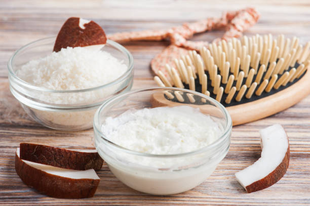istock Natural hair treatment with coconut 987648870
