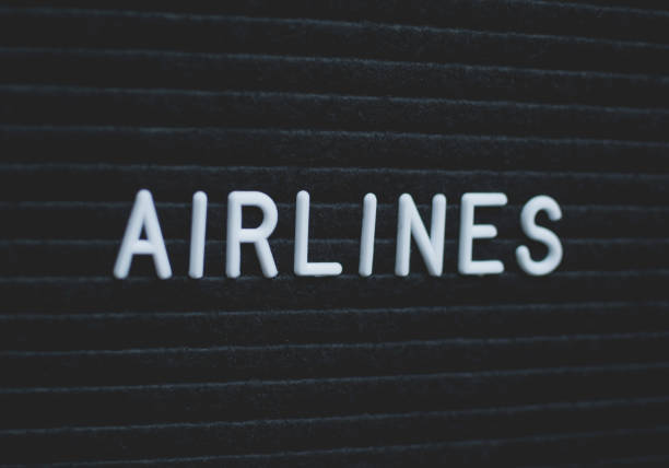 istock Word airlines written on the letter board. 987648924