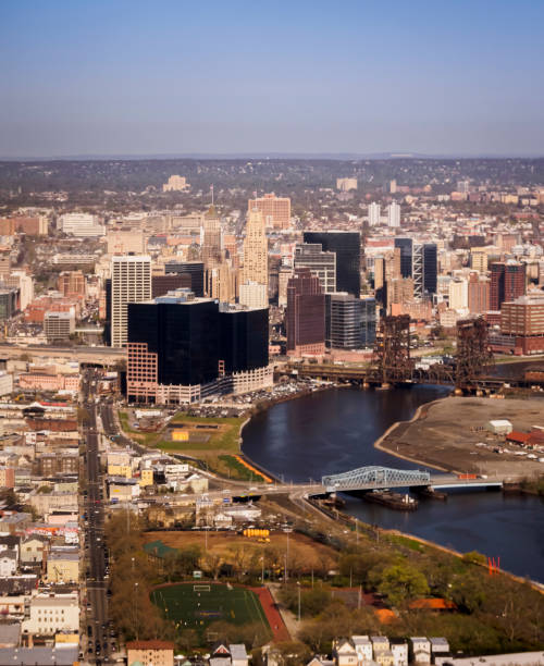 istock Newark New Jersey skyline - aerial view 987652830