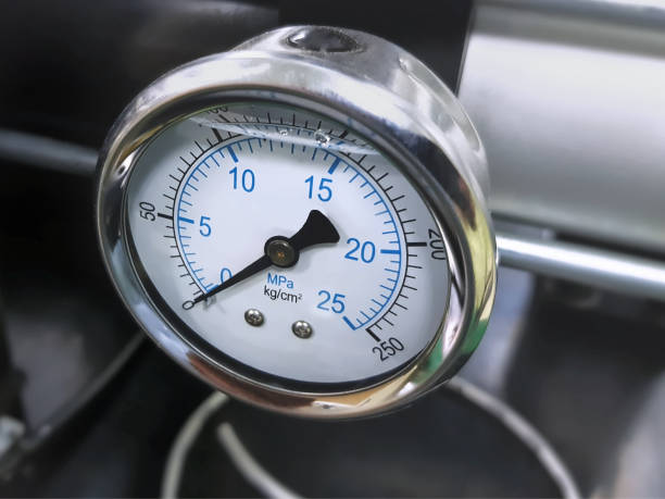 istock Pressure Gauge of High Pressure Hydraulic System 987662342