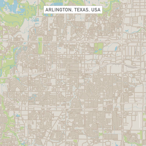 170 Arlington Texas Map Stock Photos Pictures Royalty Free Images Arlington Texas Us City Street Map 