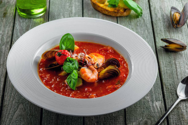 istock Tomato stew with sea food 987670086