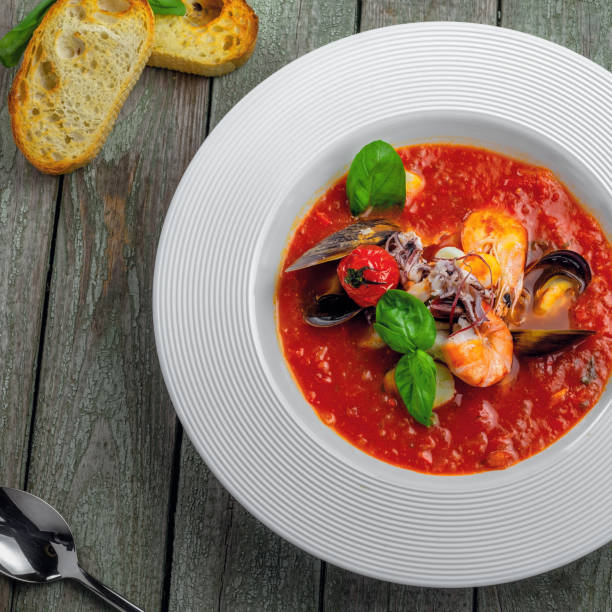 istock Tomato stew with sea food 987670204