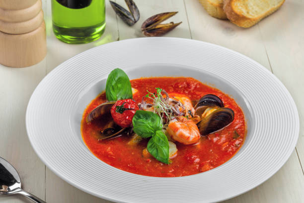 istock Tomato stew with sea food 987670352