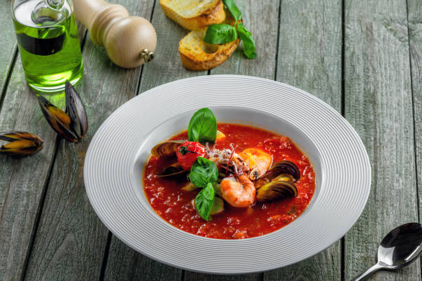 istock Tomato stew with sea food 987670588