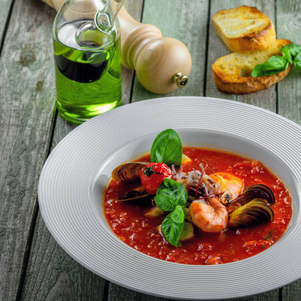 istock Tomato stew with sea food 987670774