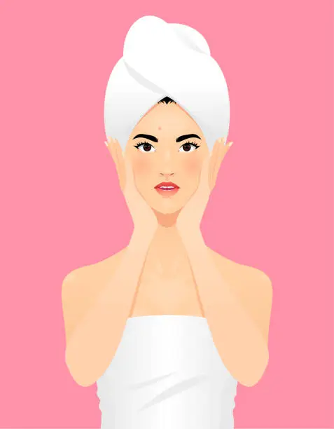 Vector illustration of Acne