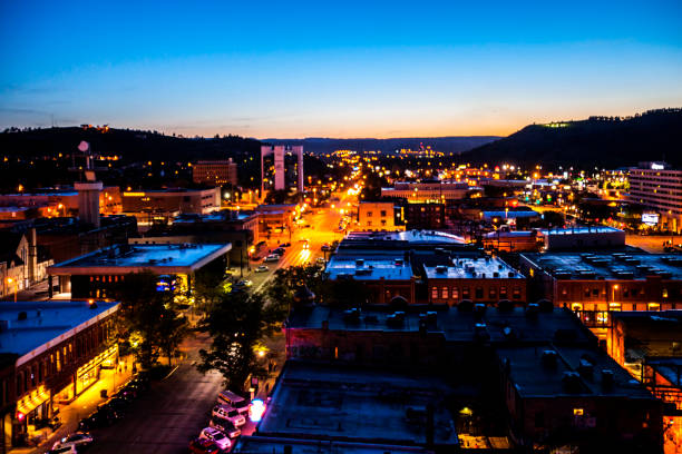 istock Rapid City after sunset, South Dakota 987716872