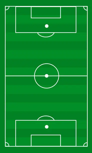 Vector illustration of Vector football field