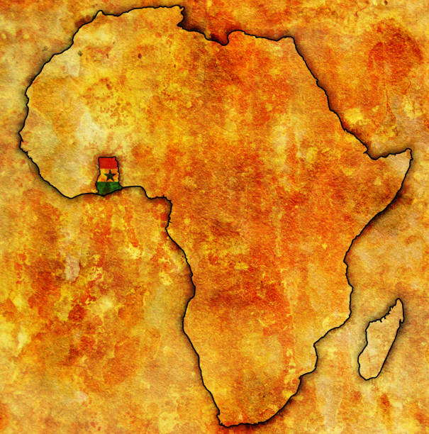 istock ghana flag on political map of africa 987721744