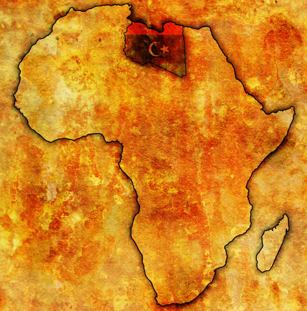 istock libya  flag on political map of africa 987726554