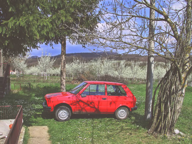 istock Vintage car in a rural setting 987749858