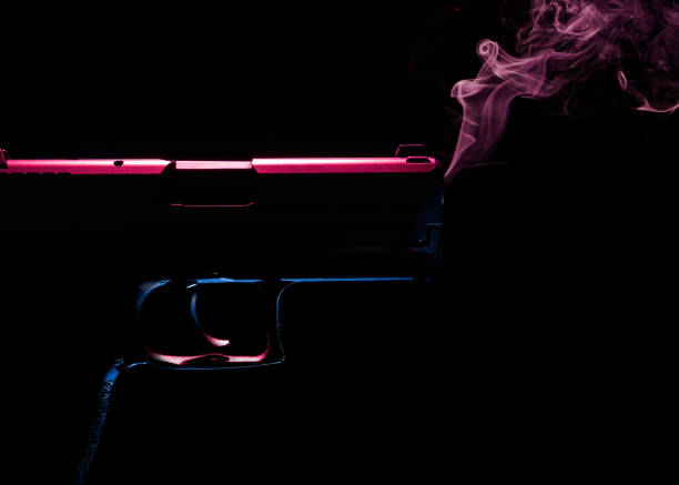 Smoking gun stock photo