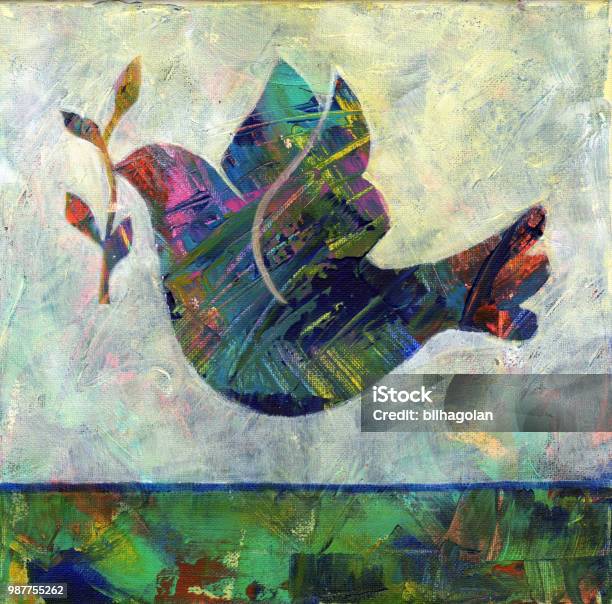 Abstract Dove Stock Illustration - Download Image Now - Judaism, Art, Painted Image