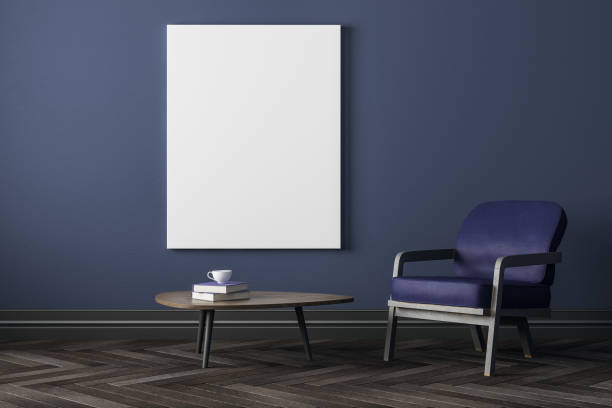 istock Modern living room with poster 987769826
