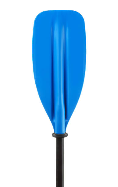 Paddle Close up of blue plastic boat paddle oar stock pictures, royalty-free photos & images