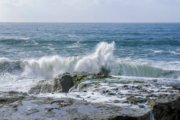 istock Large Turbulent Ocean Waves Off California Coast 987848756