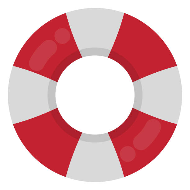 ilustrações de stock, clip art, desenhos animados e ícones de red and white ring float - swim ring