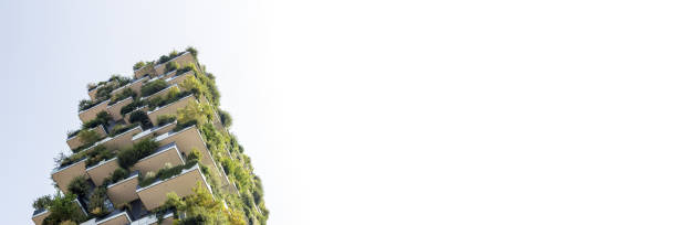 istock Green futuristic skyscraper 987896742