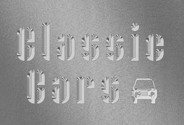 White - Moulded letters on white textured background