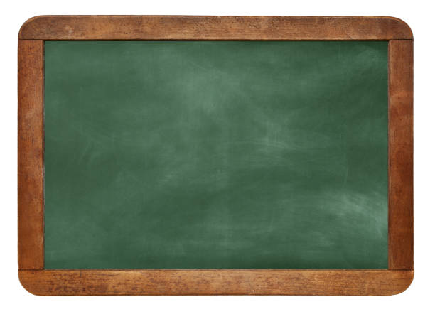 istock Empty green chalkboard texture hang on the white wall. double frame from greenboard and white background. 987925440