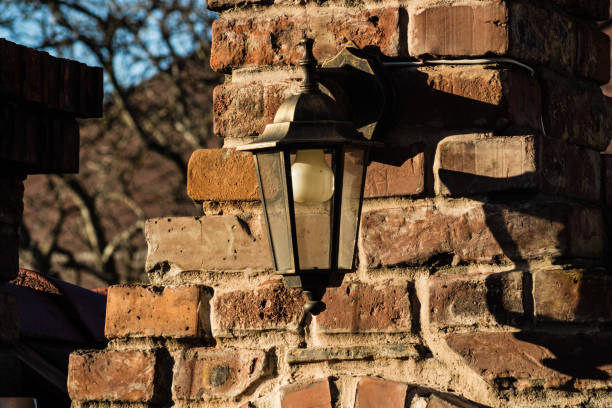 istock The lamp the chimney and the blue sky 987943476