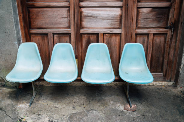 Empty bench at Pingxi old town in Taipei, Taiwan
