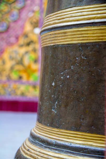 A ceremonial bell at the Su Taung Pyae Pagoda (Sataungpyei Temple) on Mandalay Hill.