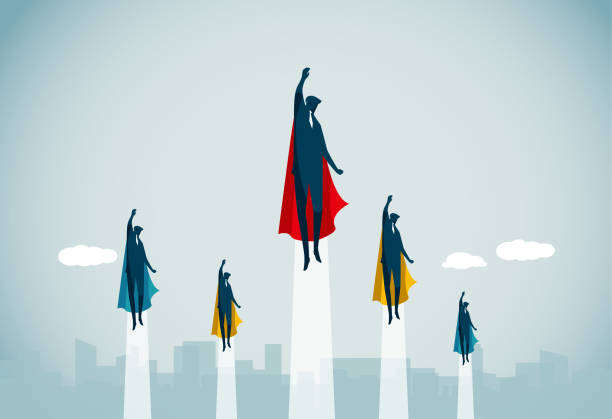 руководство - business super hero stock illustrations