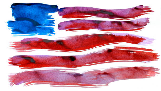 istock baby watercolor drawing of the american flag 988071648
