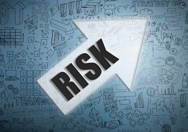 istock RISK / Blue background with charts and diagram concept (Click for more) 988080436