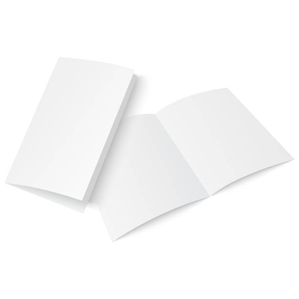istock Mock up opened magazine, journal, booklet, postcard, flyer, business card or brochure . Vector. 988085098