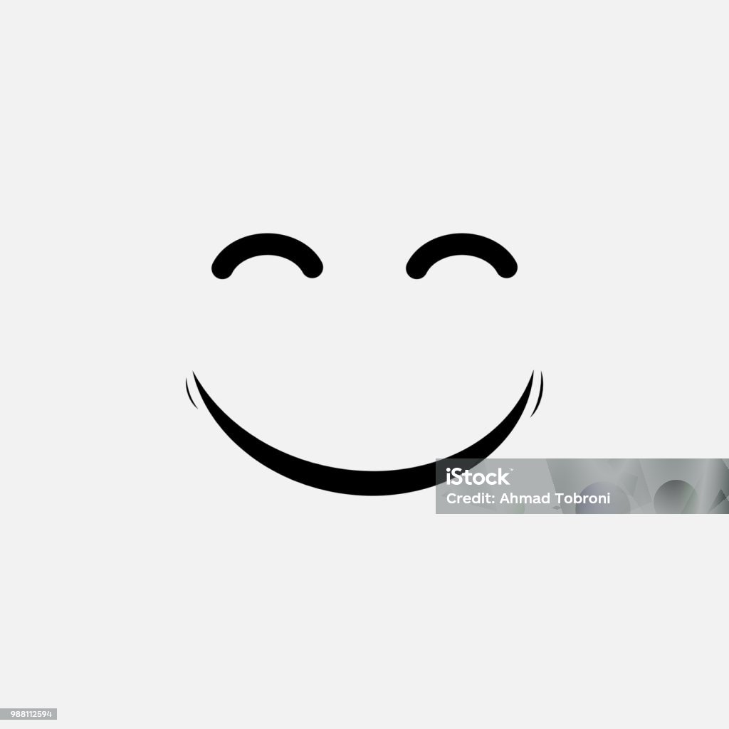 Smile Vector Template Design Anthropomorphic Smiley Face stock vector