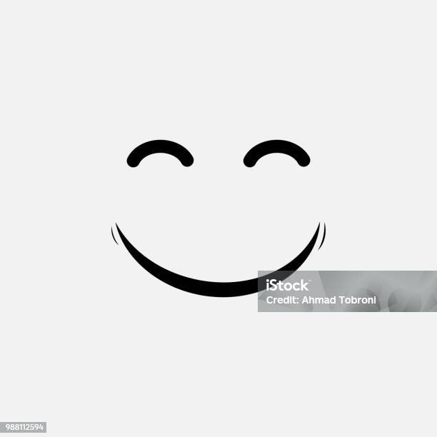 Smile Vector Template Design Stock Illustration - Download Image Now - Anthropomorphic Smiley Face, Icon Symbol, Happiness