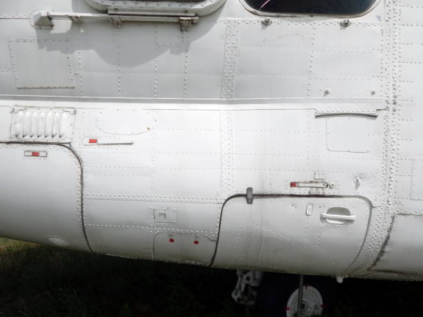 istock Aviation textures plating of aircraft and helicopter rivets 988138574