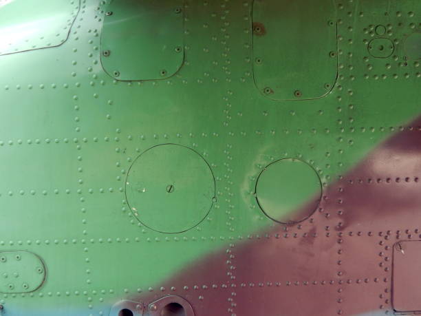 istock Aviation textures plating of aircraft and helicopter rivets 988138648