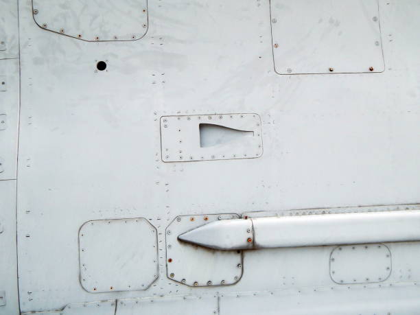 istock Aviation textures plating of aircraft and helicopter rivets 988138700